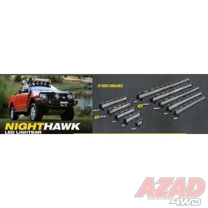 NightHawk Light Bar 24.5" Flood SR 43W 18 LED Inc Cover